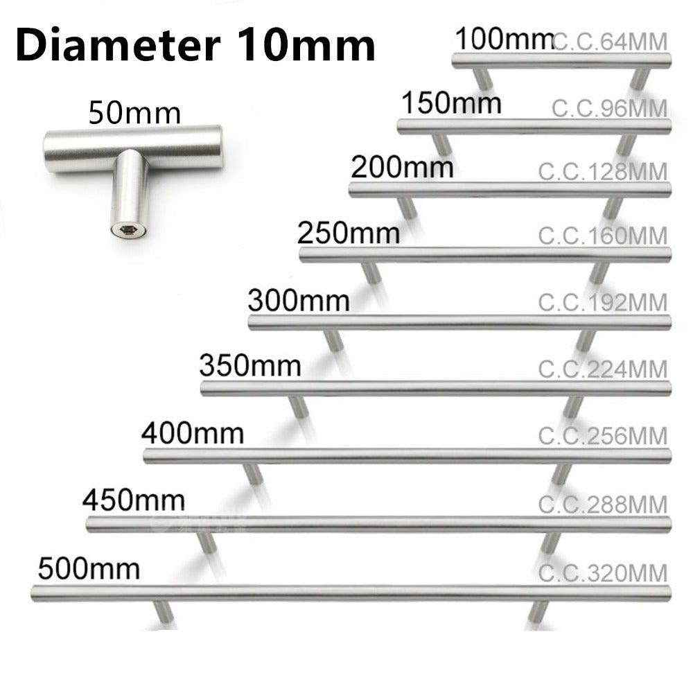 Modern  Stainless Steel Kitchen Door Cabinet Bar Handle Pull Knob Cabinet Knobs Furniture Handle Cupboard Drawer Handle Stainless Steel Hollow Tube Bar Drawer Pulls Cupboard Knob For Kitchen Furniture Hardware Stevvex