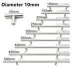 Modern  Stainless Steel Kitchen Door Cabinet Bar Handle Pull Knob Cabinet Knobs Furniture Handle Cupboard Drawer Handle Stainless Steel Hollow Tube Bar Drawer Pulls Cupboard Knob For Kitchen Furniture Hardware Stevvex