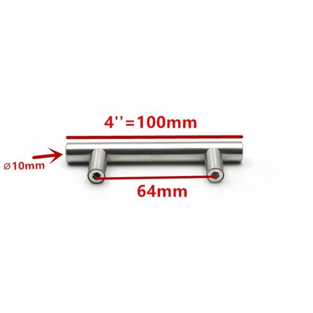 Modern  Stainless Steel Kitchen Door Cabinet Bar Handle Pull Knob Cabinet Knobs Furniture Handle Cupboard Drawer Handle Stainless Steel Hollow Tube Bar Drawer Pulls Cupboard Knob For Kitchen Furniture Hardware Stevvex