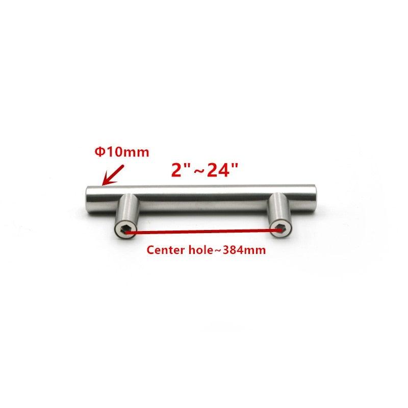 Modern  Stainless Steel Kitchen Door Cabinet Bar Handle Pull Knob Cabinet Knobs Furniture Handle Cupboard Drawer Handle Stainless Steel Hollow Tube Bar Drawer Pulls Cupboard Knob For Kitchen Furniture Hardware Stevvex