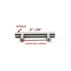 Modern  Stainless Steel Kitchen Door Cabinet Bar Handle Pull Knob Cabinet Knobs Furniture Handle Cupboard Drawer Handle Stainless Steel Hollow Tube Bar Drawer Pulls Cupboard Knob For Kitchen Furniture Hardware Stevvex