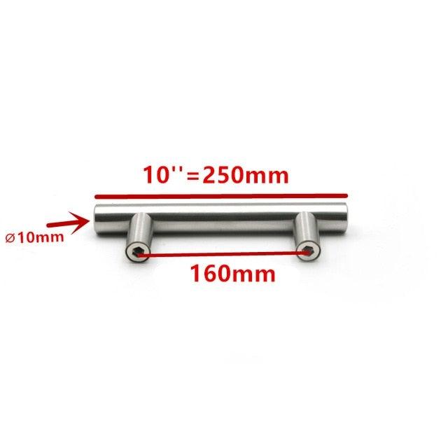 Modern  Stainless Steel Kitchen Door Cabinet Bar Handle Pull Knob Cabinet Knobs Furniture Handle Cupboard Drawer Handle Stainless Steel Hollow Tube Bar Drawer Pulls Cupboard Knob For Kitchen Furniture Hardware Stevvex