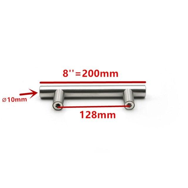 Modern  Stainless Steel Kitchen Door Cabinet Bar Handle Pull Knob Cabinet Knobs Furniture Handle Cupboard Drawer Handle Stainless Steel Hollow Tube Bar Drawer Pulls Cupboard Knob For Kitchen Furniture Hardware Stevvex