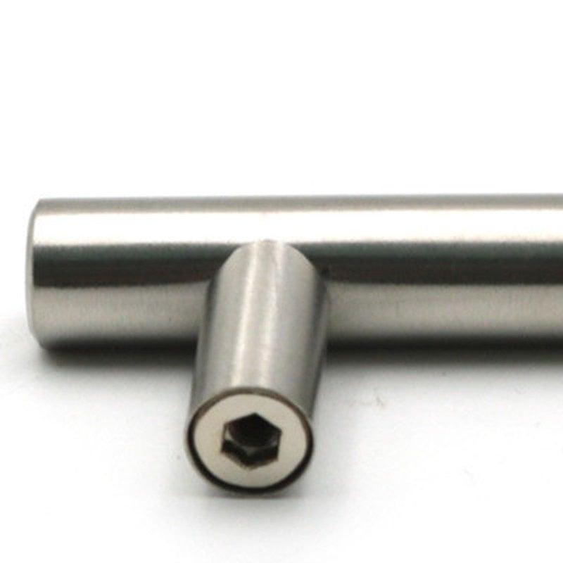 Modern  Stainless Steel Kitchen Door Cabinet Bar Handle Pull Knob Cabinet Knobs Furniture Handle Cupboard Drawer Handle Stainless Steel Hollow Tube Bar Drawer Pulls Cupboard Knob For Kitchen Furniture Hardware Stevvex