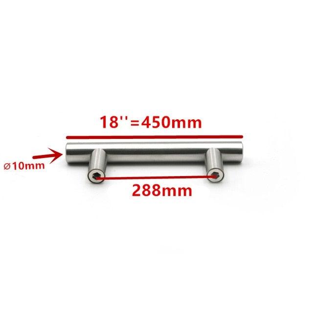 Modern  Stainless Steel Kitchen Door Cabinet Bar Handle Pull Knob Cabinet Knobs Furniture Handle Cupboard Drawer Handle Stainless Steel Hollow Tube Bar Drawer Pulls Cupboard Knob For Kitchen Furniture Hardware Stevvex