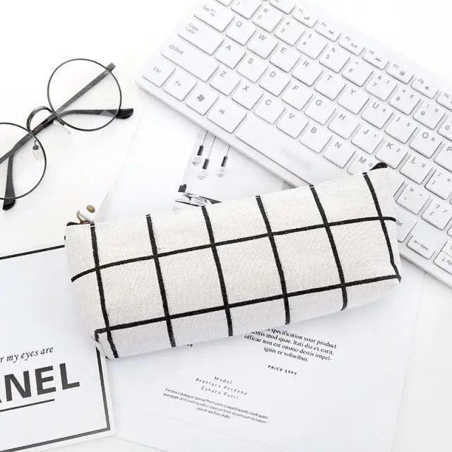 Modern Student Pencil Case Minimalist Simple Pen Bags Durable Zipper Pencil Cases For Office Stevvex