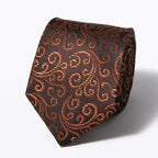 Modern Style Black Brown Wedding Neck Ties For Men Stylish Stripe Design Wedding And Casual Suit Neckties For Men Stevvex