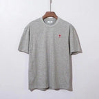 Modern Summer New Hearts A Love Embroidered Simple Design Masculine Fashion Short Sleeve T-Shirt Men's T-Shirt  Men's Short Sleeve Tees Cotton T-Shirts for Men