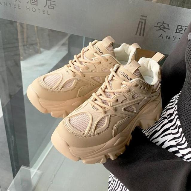 Modern Thick Platform Sneakers White Woman Vulcanize Shoes Luxury Tennis Sneakers Trainers Lace Up Fashion Comfortable Walking Footwear New Lightweight Sneakers Stevvex