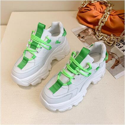 Modern Thick Platform Sneakers White Woman Vulcanize Shoes Luxury Tennis Sneakers Trainers Lace Up Fashion Comfortable Walking Footwear New Lightweight Sneakers Stevvex