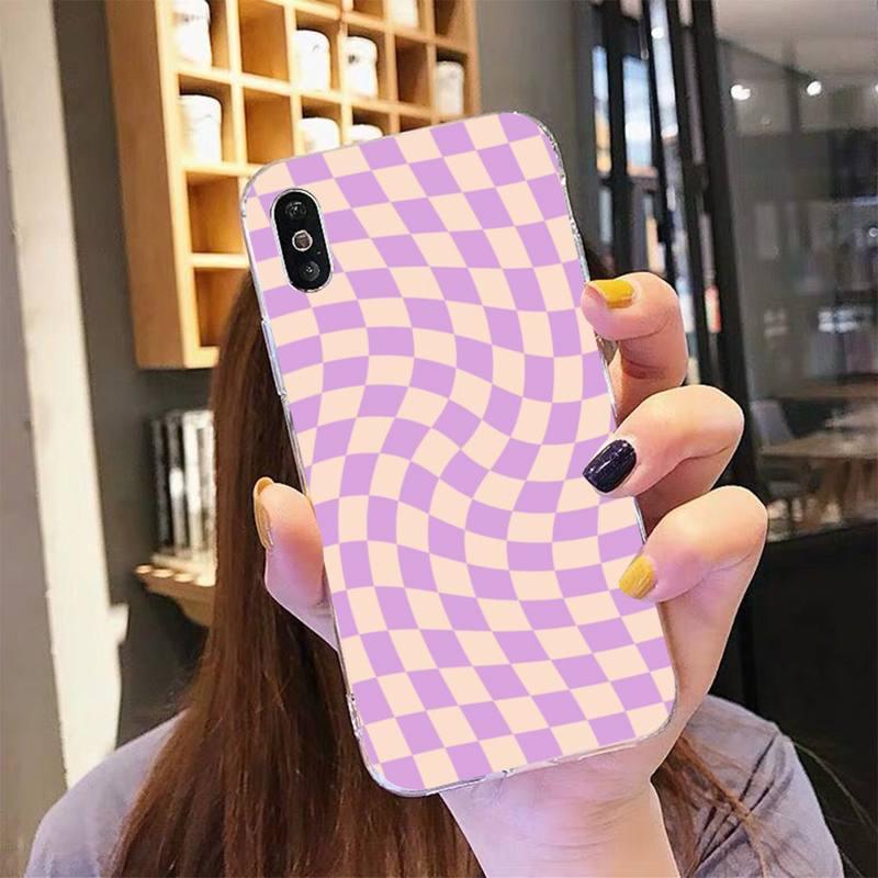 Modern Unique Design Checkers Phone Case for iPhone 11 12 13 Mini Pro Max Case Black And White Checkerboard Pattern Case Stylish Case For Girls Stevvex