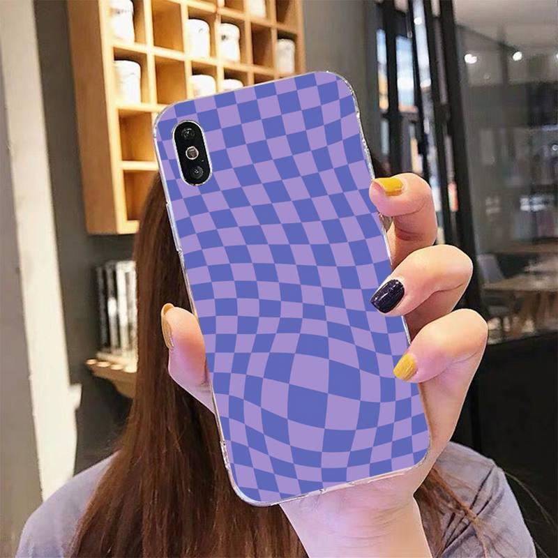 Modern Unique Design Checkers Phone Case for iPhone 11 12 13 Mini Pro Max Case Black And White Checkerboard Pattern Case Stylish Case For Girls Stevvex