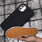 Modern Waffle Sport Shoe Sole Texture Silicone Case for iPhone 12 13 Pro Max XS XR X iPhone Mini Cover  Silicone Impact Resistant Protective Case Soft Silicone Art Phone Case Stevvex