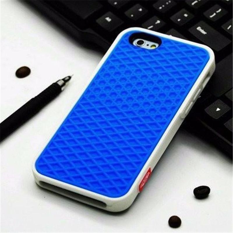 Modern Waffle Sport Shoe Sole Texture Silicone Case for iPhone 12 13 Pro Max XS XR X iPhone Mini Cover  Silicone Impact Resistant Protective Case Soft Silicone Art Phone Case Stevvex