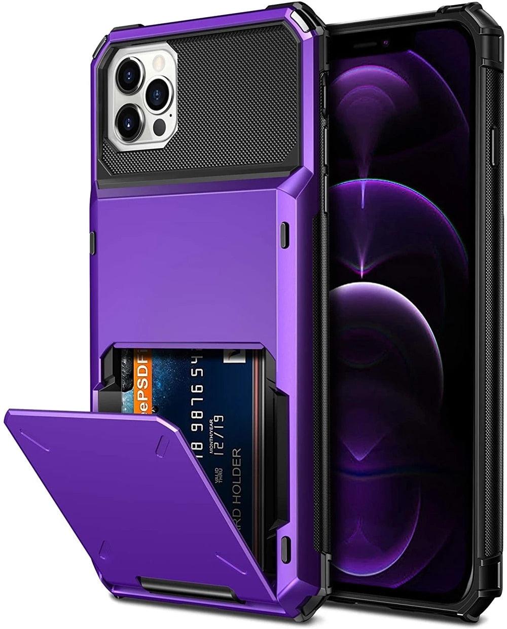 Modern Wallet Phone Case For iPhone 14 Plus 13 Pro 11 12 Pro Max XR X XS Max Card Holder Cover Wallet Case Armor Shockproof Case Heavy Duty Hard Back Soft Protective Phone Case For 4 Cards Stevvex