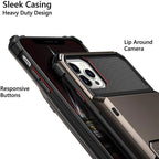 Modern Wallet Phone Case For iPhone 14 Plus 13 Pro 11 12 Pro Max XR X XS Max Card Holder Cover Wallet Case Armor Shockproof Case Heavy Duty Hard Back Soft Protective Phone Case For 4 Cards Stevvex