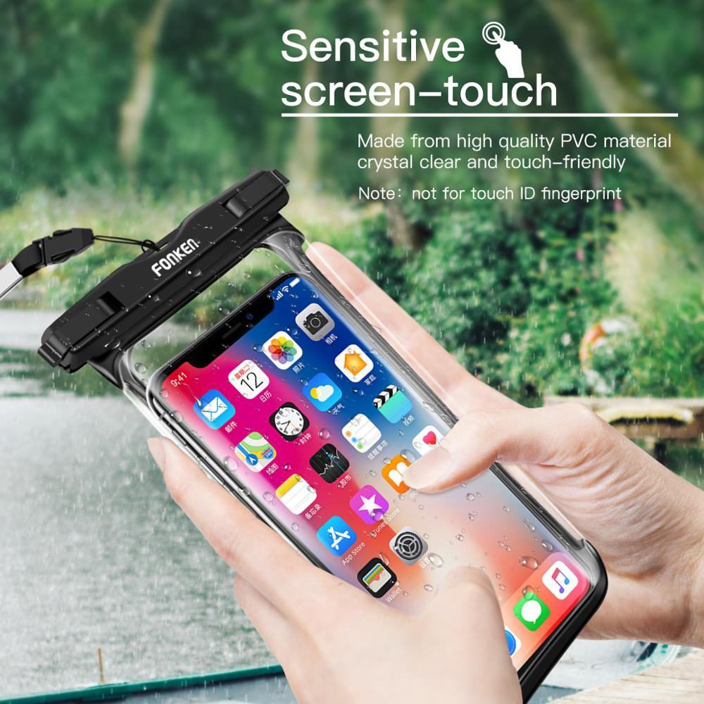 Modern Waterproof Case For Phone Full View Universal Soft Phone Cover For iPhone Water Proof Bag Waterproof Phone Case With Lanyard for iPhone Waterproof Bag Stevvex