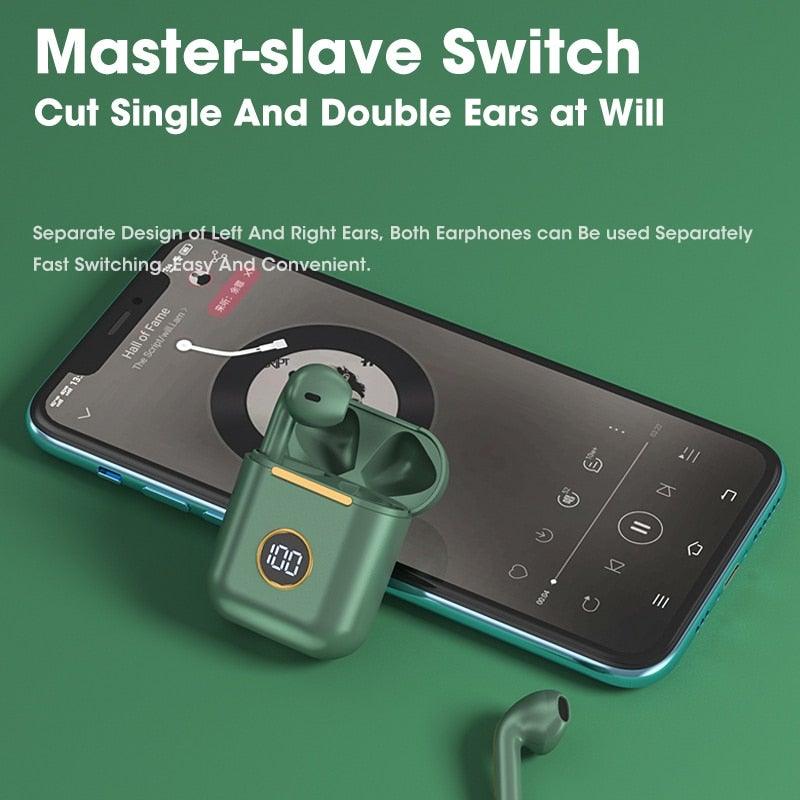 Modern White Wireless Bluetooth Headphones Waterproof HIFI-Sound Music Earphones For Outdoor Sport Workout Headset Sports Headphones Wireless Wearable Music Player Built-in Sweatproof Headphones With Charging Case Bluetooth 5.0 Stevvex