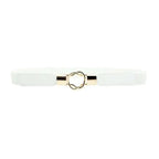 Modern Wide Fabric Strap Silver Metal Buckle Belts For Women Trendy Fashion Stretchable Classic Belts Stevvex
