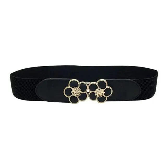 Modern Wide Fabric Strap Silver Metal Buckle Belts For Women Trendy Fashion Stretchable Classic Belts Stevvex