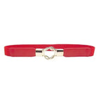 Modern Wide Fabric Strap Silver Metal Buckle Belts For Women Trendy Fashion Stretchable Classic Belts Stevvex