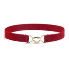 Modern Wide Fabric Strap Silver Metal Buckle Belts For Women Trendy Fashion Stretchable Classic Belts Stevvex