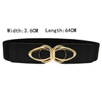Modern Wide Fabric Strap Silver Metal Buckle Belts For Women Trendy Fashion Stretchable Classic Belts Stevvex
