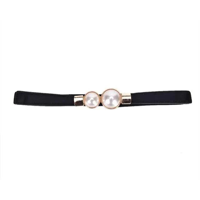Modern Wide Fabric Strap Silver Metal Buckle Belts For Women Trendy Fashion Stretchable Classic Belts Stevvex