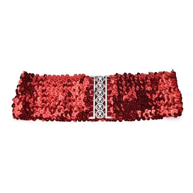 Modern Wide Fabric Strap Silver Metal Buckle Belts For Women Trendy Fashion Stretchable Classic Belts Stevvex