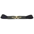 Modern Wide Fabric Strap Silver Metal Buckle Belts For Women Trendy Fashion Stretchable Classic Belts Stevvex