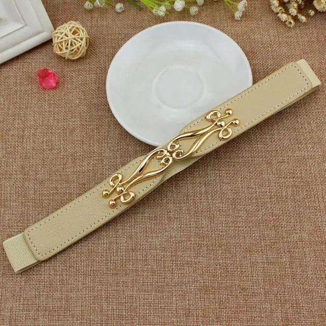Modern Wide Fabric Strap Silver Metal Buckle Belts For Women Trendy Fashion Stretchable Classic Belts Stevvex