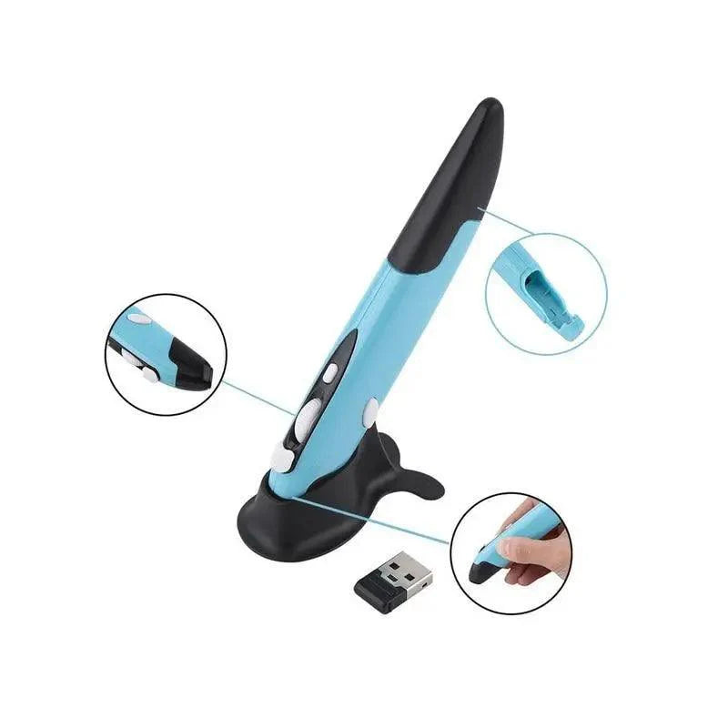 Modern Wireless Vertical Pen Mouse Optical USB Cool Style Pen-Shaped Mice Adjustable DPI Wireless Mouse For Laptop 2.4Ghz Stevvex