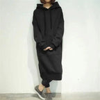 Modern Women Long Hoodies Autumn Winter Loose Hooded Sweatshirts Casual Oversized Sweatshirt Baggy Pullovers Dress Plus Size Super Soft Pullover Oversize Sweatshirt With Pocket