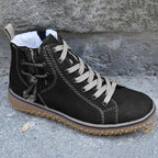 Modern Womens Warm Soft Boots Winter Plush Casual Sports Shoes Trend Retro Ankle Boots Outdoor Walking High Top Sneaker Winter Warm Hook Loop Snow Plush Lining Walking Shoes Stevvex