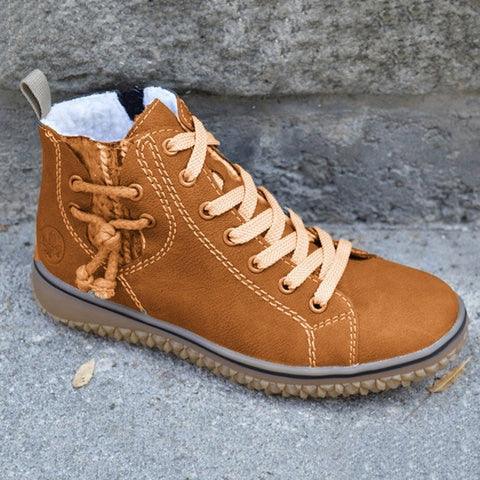 Modern Womens Warm Soft Boots Winter Plush Casual Sports Shoes Trend Retro Ankle Boots Outdoor Walking High Top Sneaker Winter Warm Hook Loop Snow Plush Lining Walking Shoes Stevvex