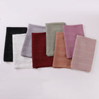 Modest Elegance Silver Crinkle Drape Hijab with Rhinestones (MH155)