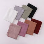 Modest Elegance Silver Crinkle Drape Hijab with Rhinestones (MH155)