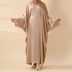 Modest Kaftan for Special Occasions: Batwing Abaya With Rhinestone Waist (MA135)