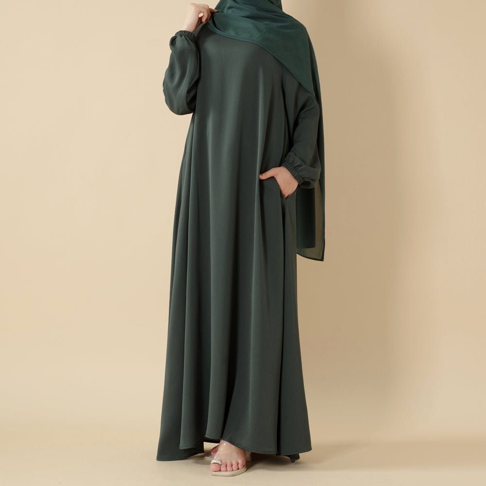 Modest Luxury Premium Nida Abaya | Zoom Umbrella Cut Summer Abaya (MA233) Mariam's Collection