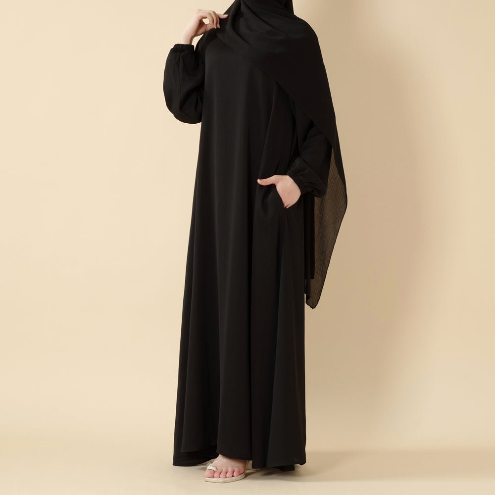 Modest Luxury Premium Nida Abaya | Zoom Umbrella Cut Summer Abaya (MA233) Mariam's Collection