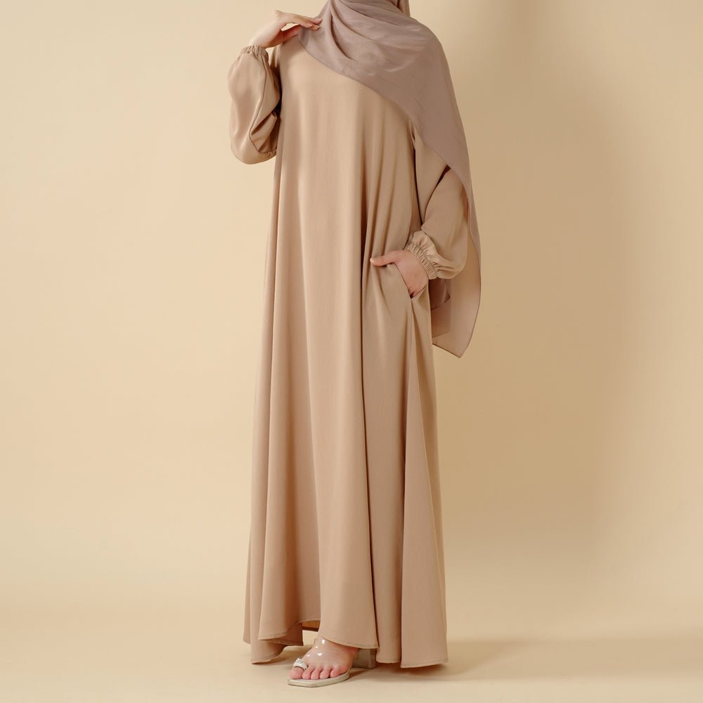 Modest Luxury Premium Nida Abaya | Zoom Umbrella Cut Summer Abaya (MA233) Mariam's Collection