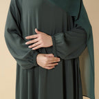 Modest Luxury Premium Nida Abaya | Zoom Umbrella Cut Summer Abaya (MA233) Mariam's Collection