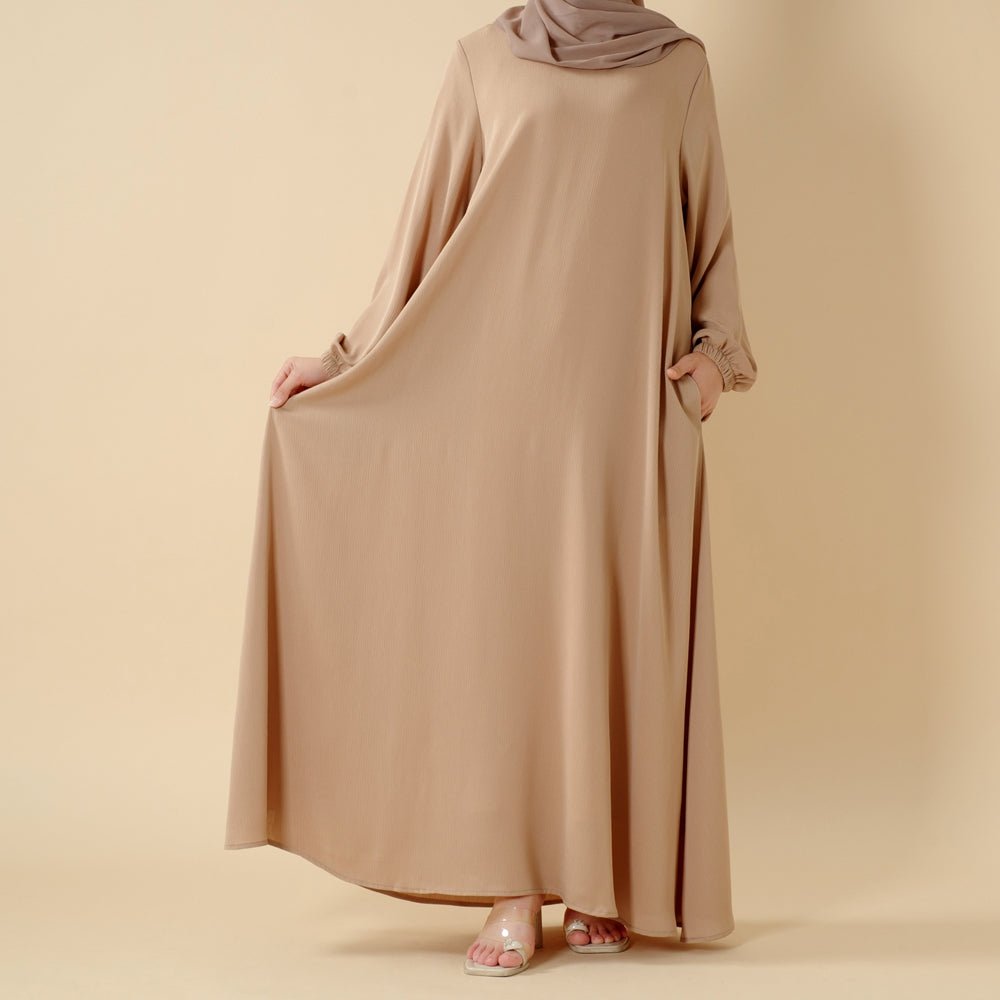 Modest Luxury Premium Nida Abaya | Zoom Umbrella Cut Summer Abaya (MA233) Mariam's Collection