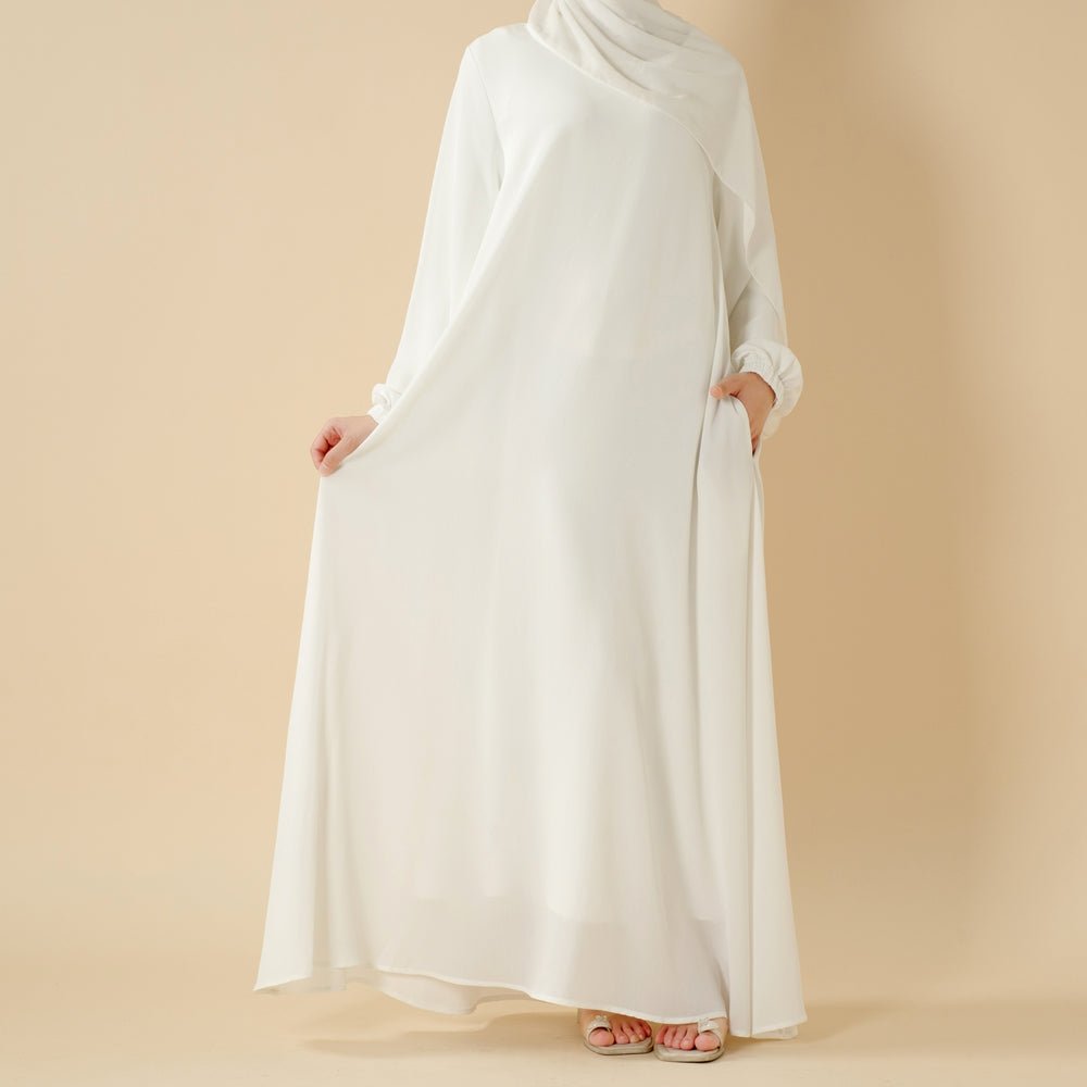 Modest Luxury Premium Nida Abaya | Zoom Umbrella Cut Summer Abaya (MA233) Mariam's Collection