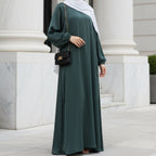 Modest Luxury Premium Satin Abaya | Umbrella Cut A-Line Abaya with Pockets (MA311)