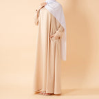 Modest Luxury Premium Satin Abaya | Umbrella Cut A-Line Abaya with Pockets (MA311)