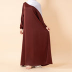 Modest Luxury Premium Satin Abaya | Umbrella Cut A-Line Abaya with Pockets (MA311)