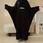 Modest Kaftan for Special Occasions: Batwing Abaya With Rhinestone Waist (MA135)