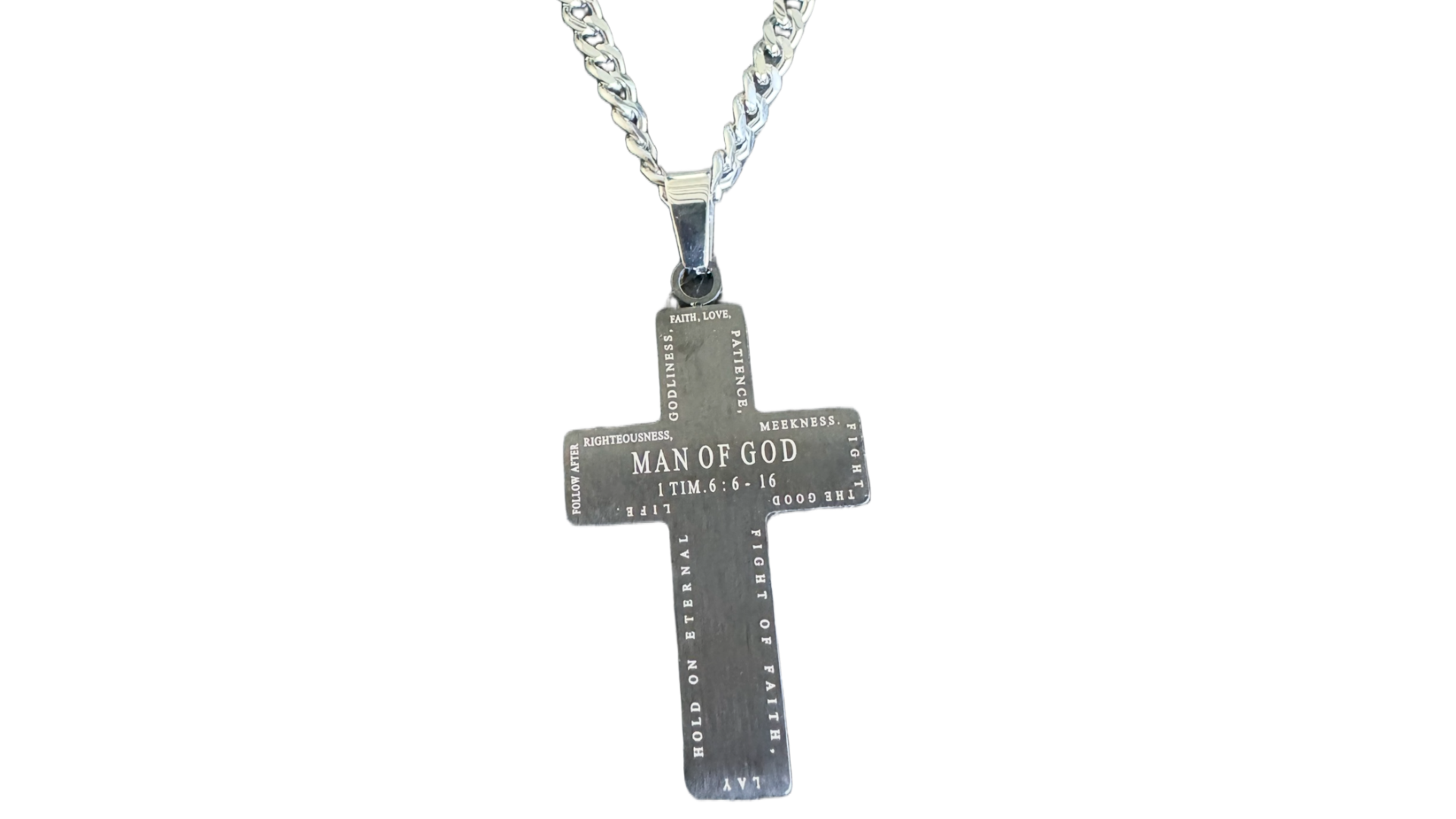 Black Thorn Cross Necklace KingdomWear