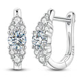 Moissanite 0.4ct 925 Sterling Silver Hoop Earrings For Women Fine Jewelry Gift BandsCo Straps